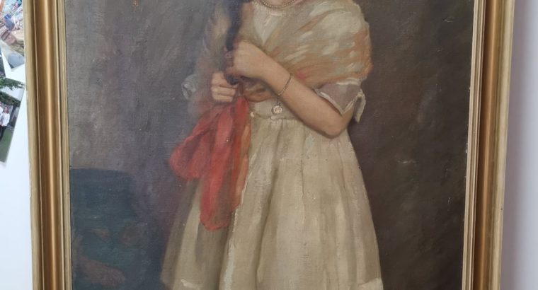 Large oil painting from Richard Vogts with a child