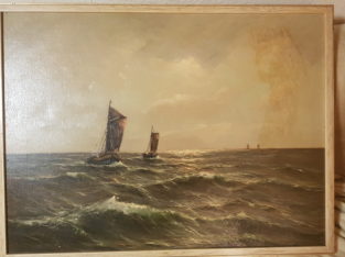 Gemälde Fischerboote – painting fishing boat