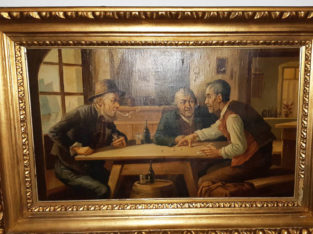 Oil Painting drinking men