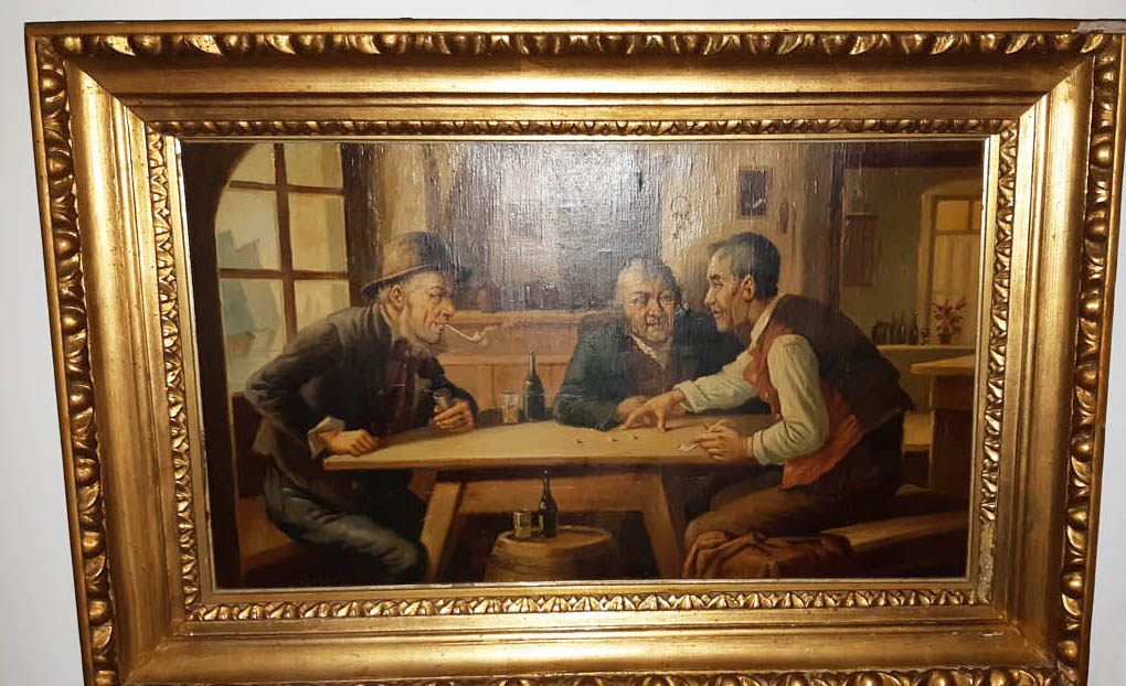 Oil Painting drinking men