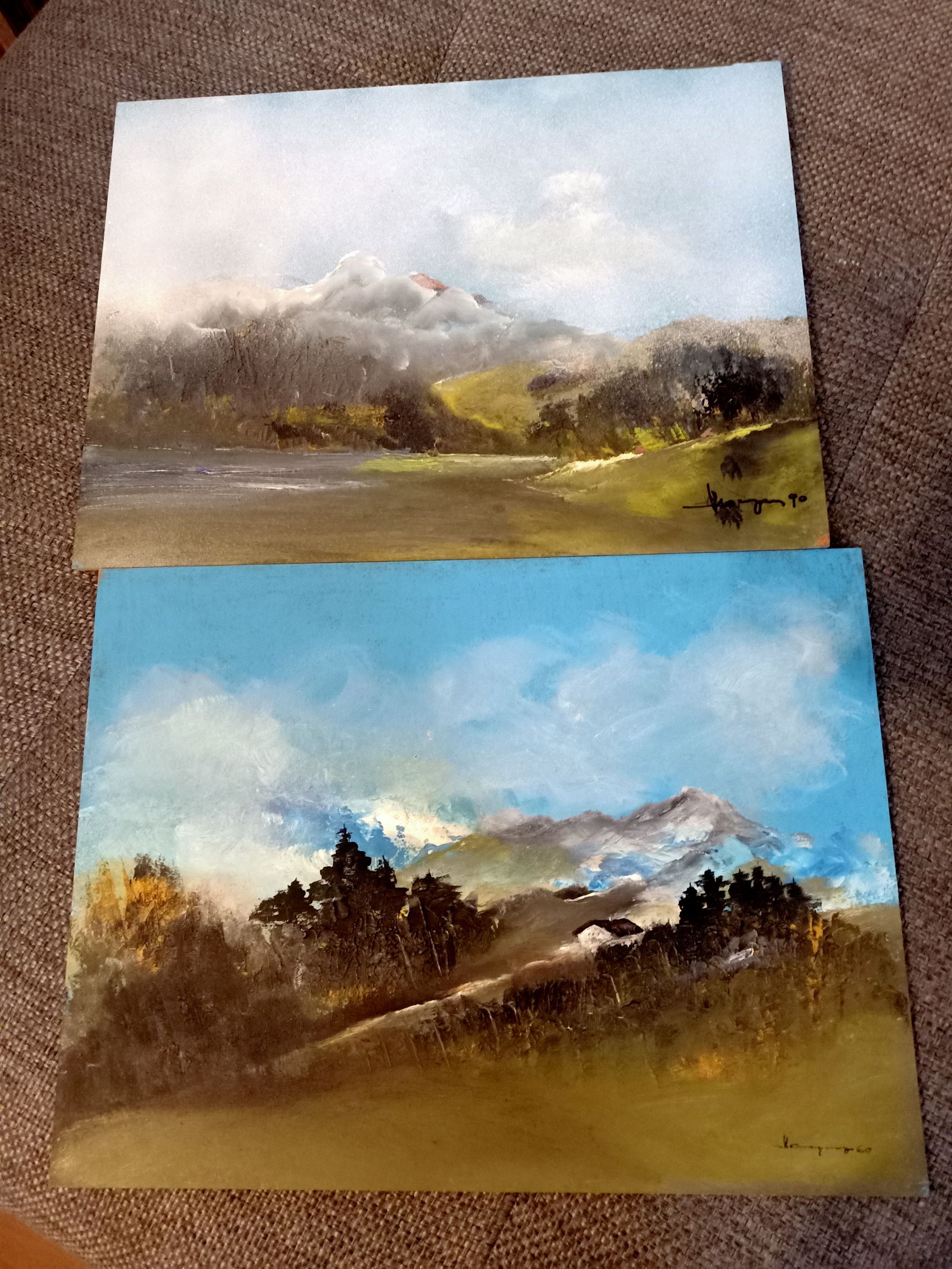 Two landscape paintings