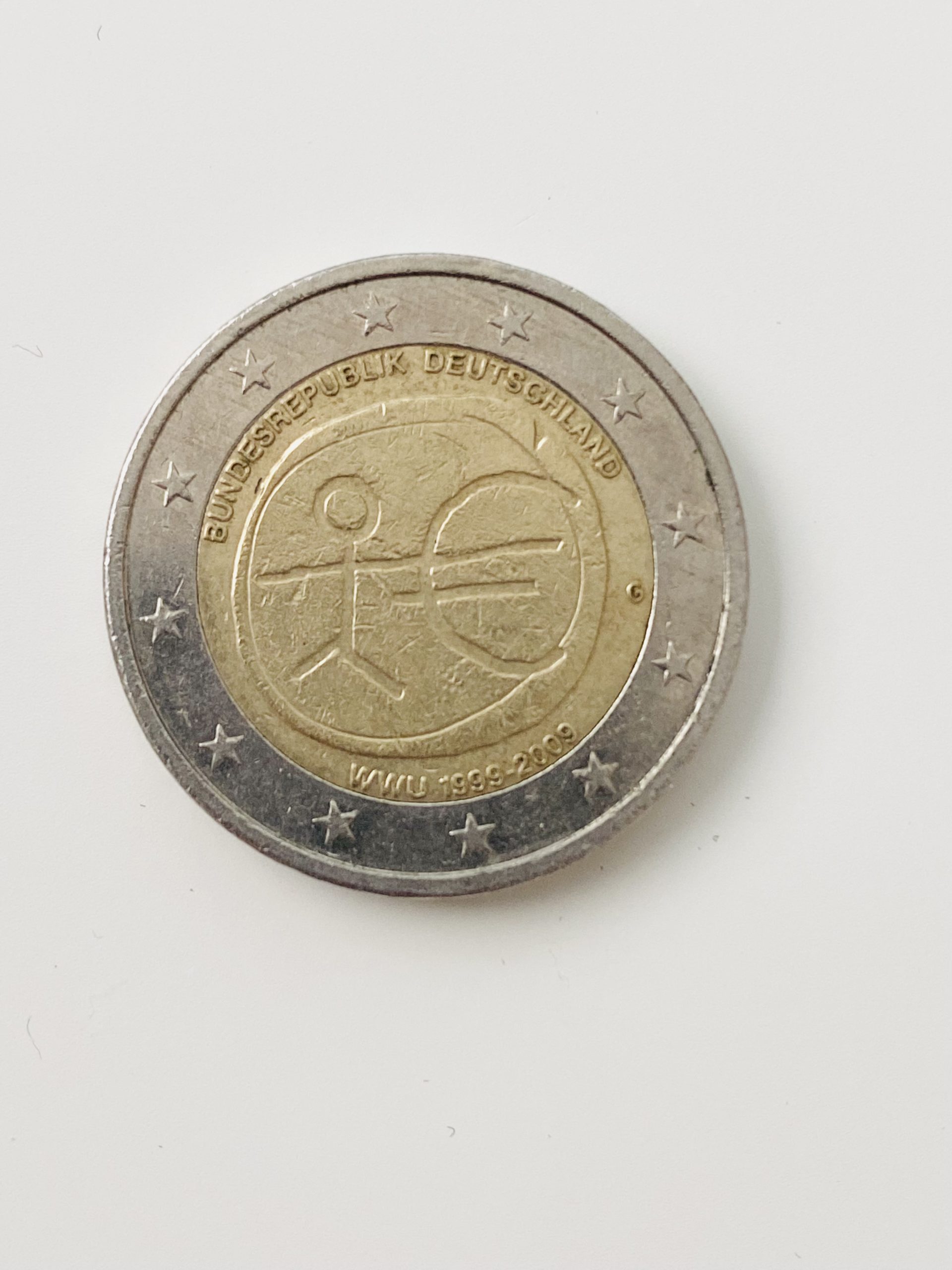 mint error coin – 2 Euro Seltene Münze WWU 1999-2009 Fehlprägung