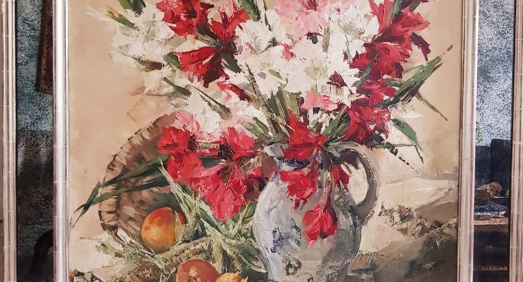 Painting gladiolus – Gemälde Gladiolen