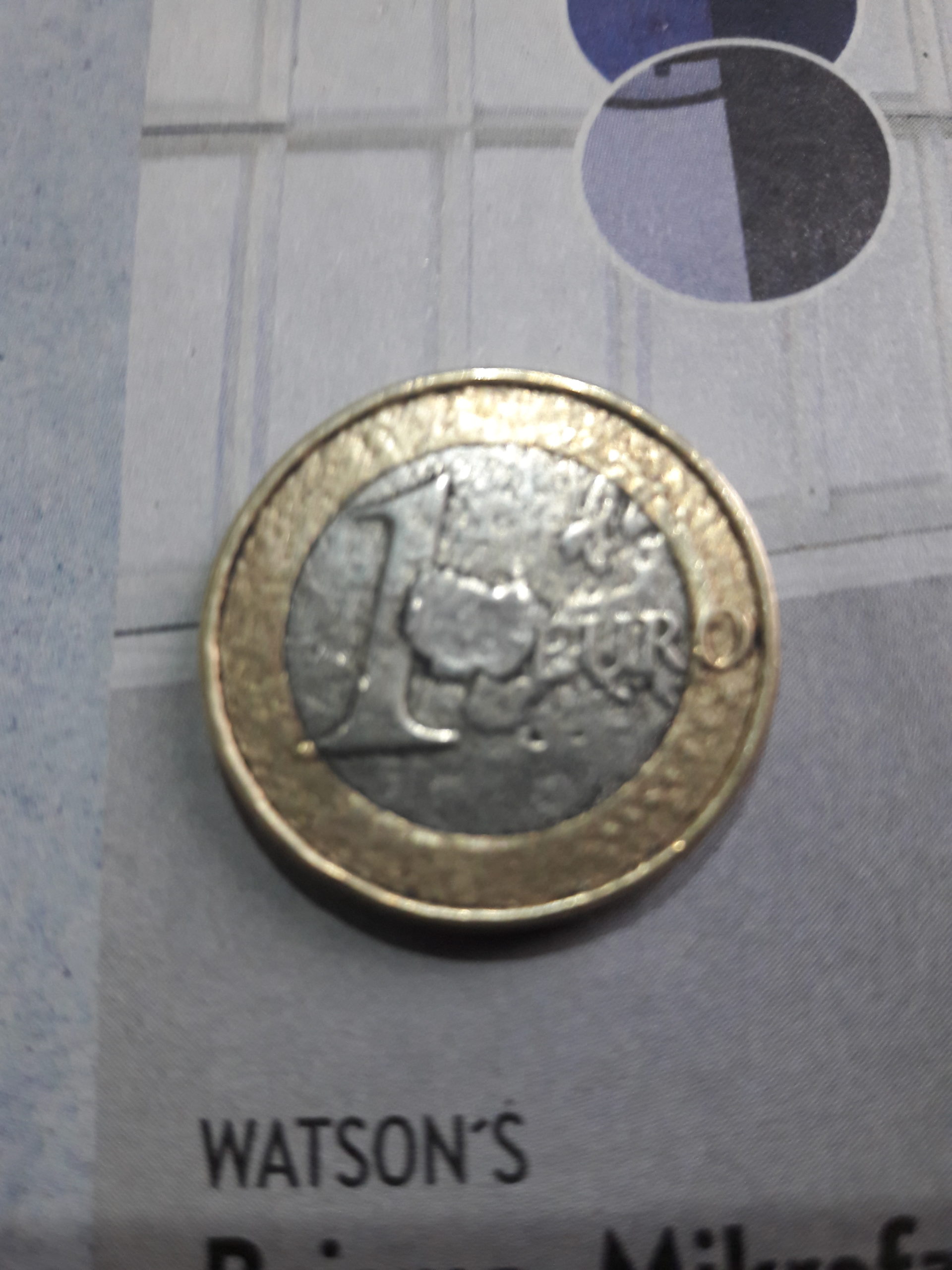 Special error coin: 1 Euro Münze Absolut einmalige Fehlprägung