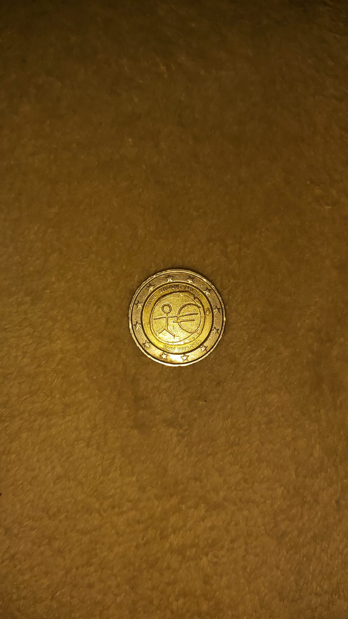 Belgian 2 Euro coin – Belgische 2 Euro Emu Münze, Fehlprägung