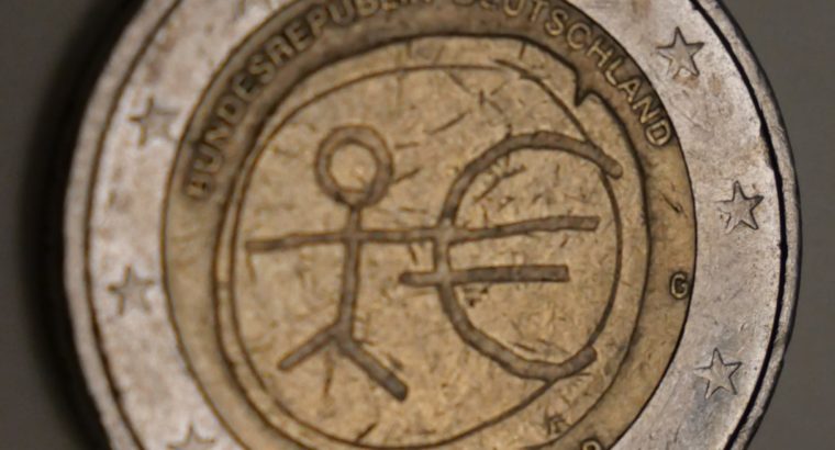 € 2 Mint-made errors  2€ Fehlprägung – Mint Error – BRD Jubiläumsmünze 1999 – 2009