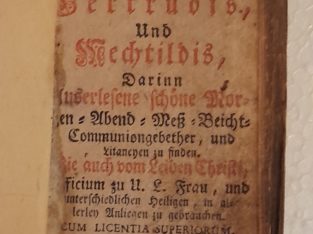 Spiritual handbook – Geistliches Handbüchlein Maße. L. 7,8cm, B. 2,3 cm, H. 10,7 cm