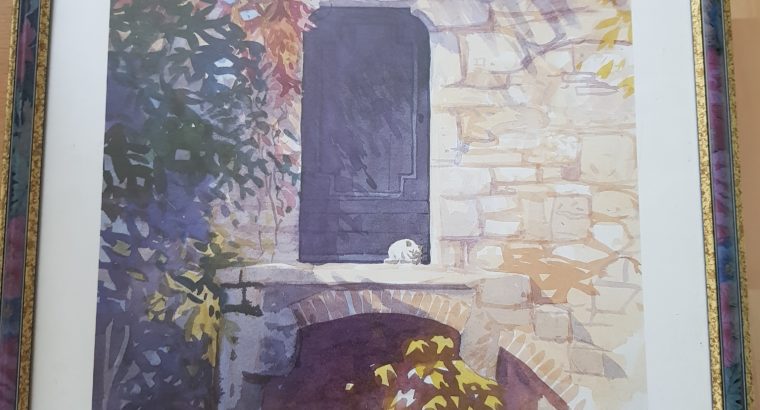 SUNNY DOORWAY WITH CAT BY SIMON BULL !))!