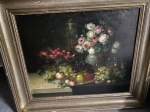 Oil on Canvas – Ölgemälde von Heinrich Grutkamp mit Originalrahmen