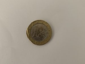 error coin: Fehlprägung einer 1 Euro Münze