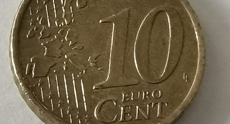 10 Cent Münze Fehlprägung alte Europakarte