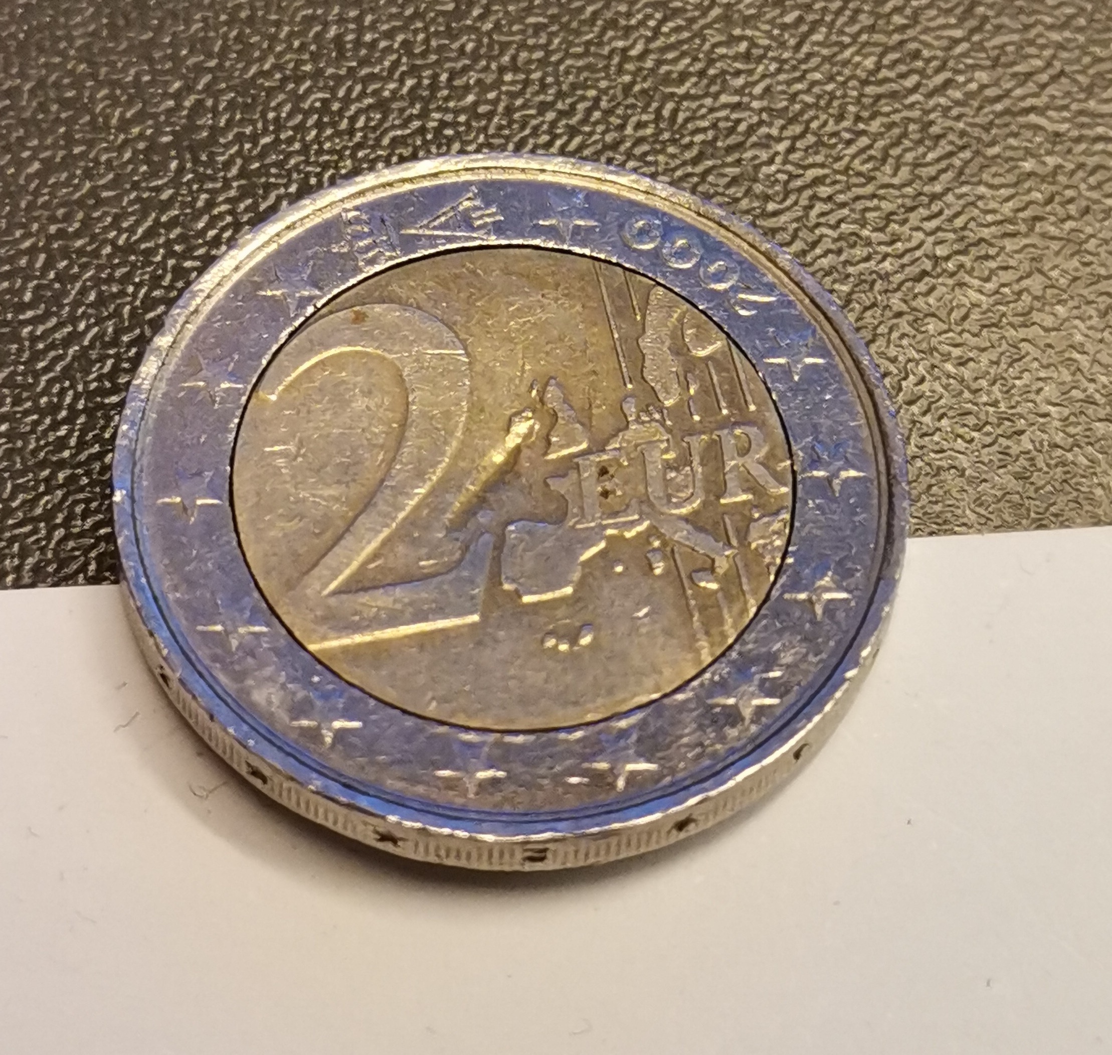 Komische 2 euro münze Belgien 2000