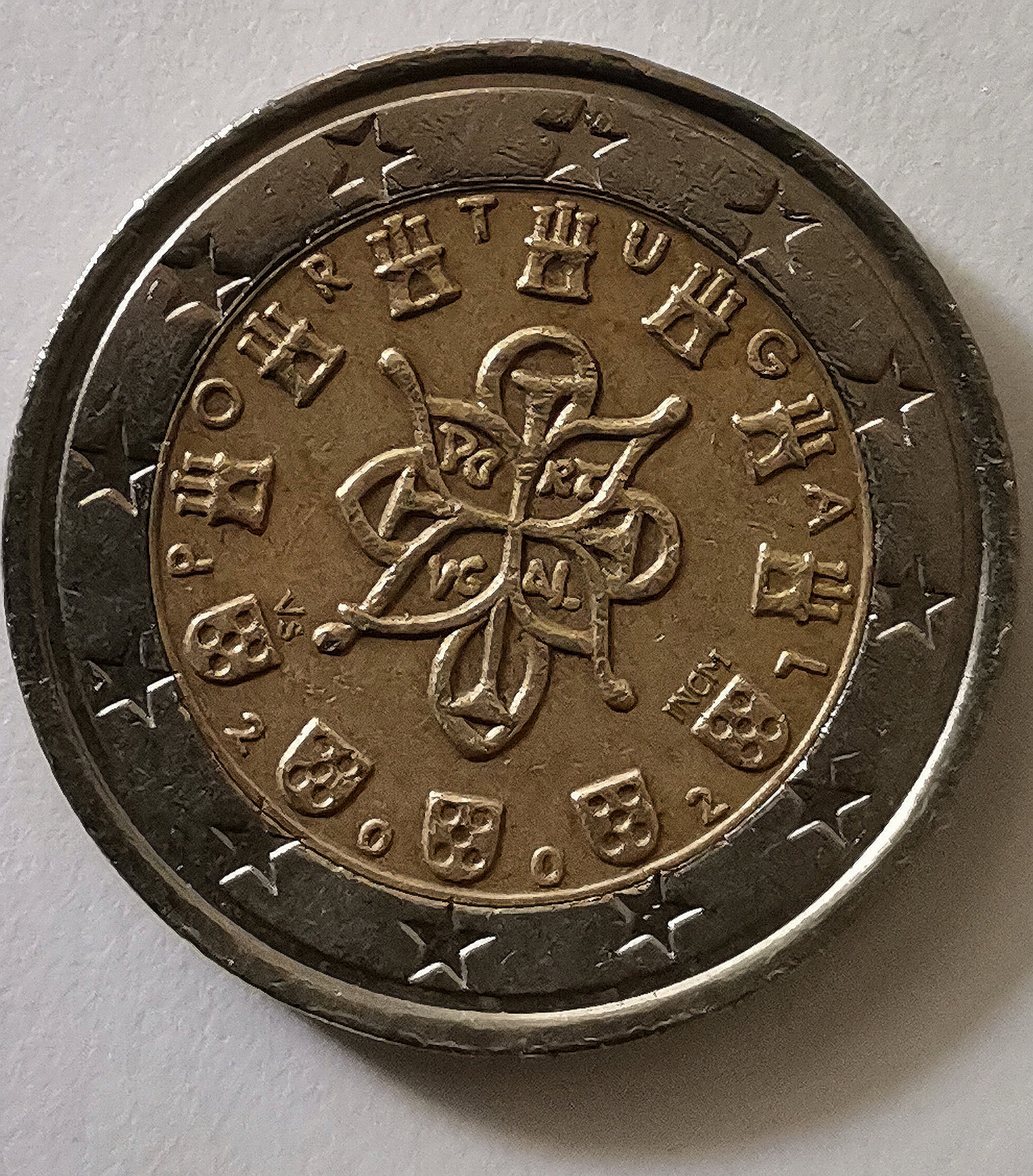2 euro münze 2002 Portugal mit mehreren fehlprägungen