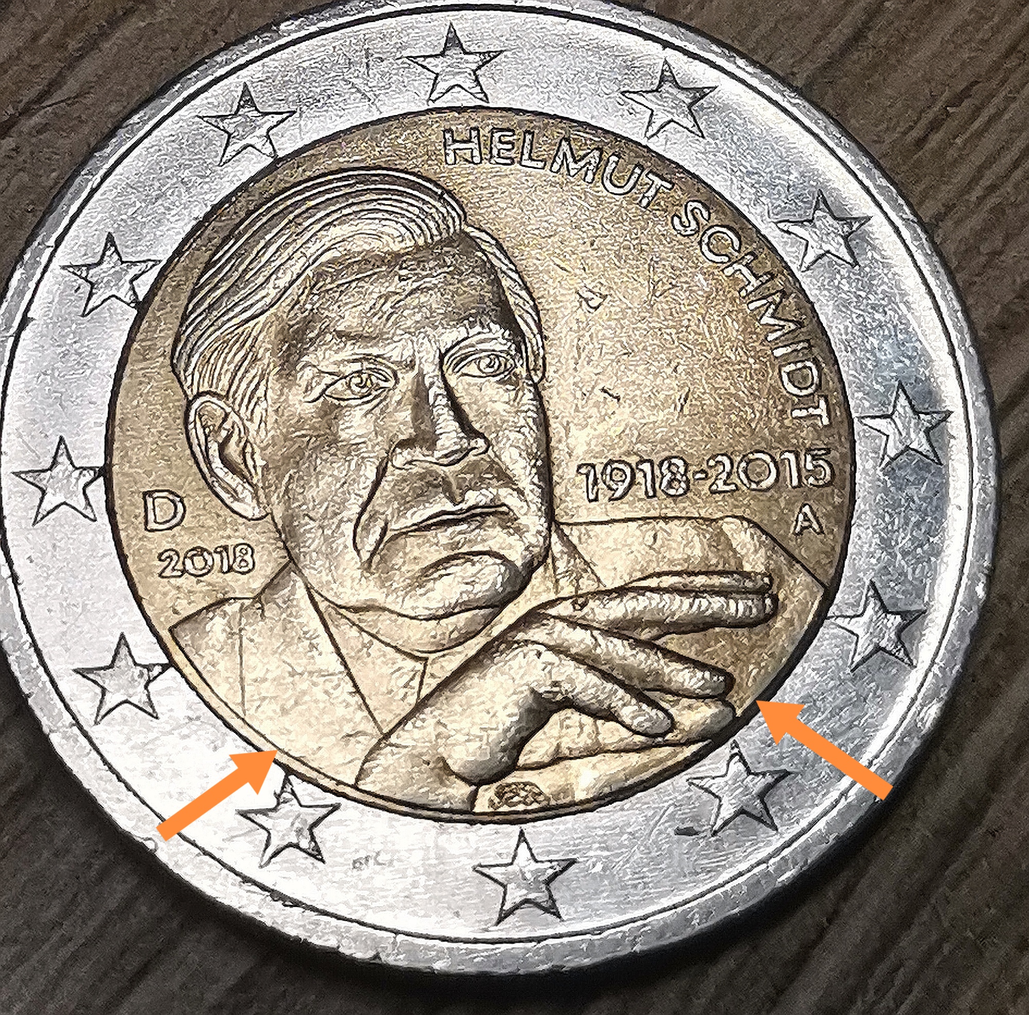 2 euro Gedenk münze Helmut Schmidt