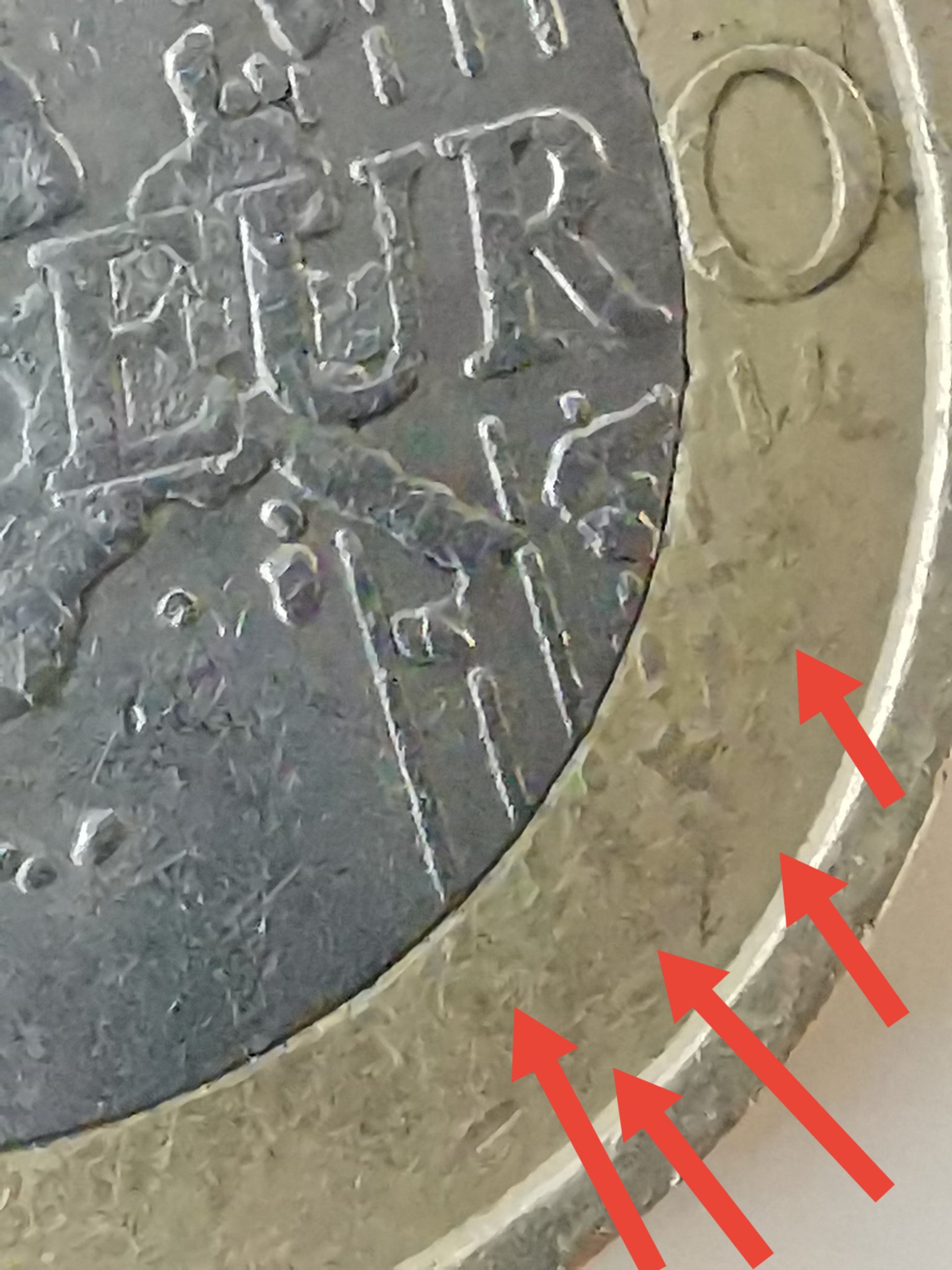 1 euro coin Italy 2002 unique mint error