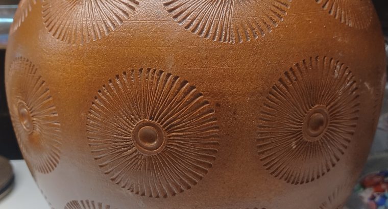Pottery Vase Pressed Designs