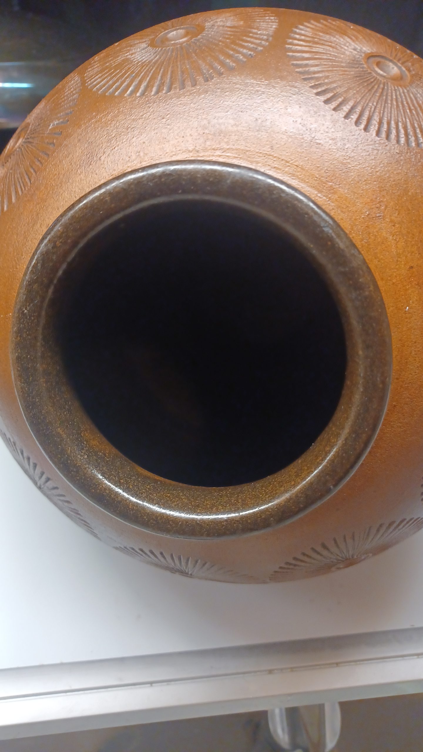 Pottery Vase Pressed Designs